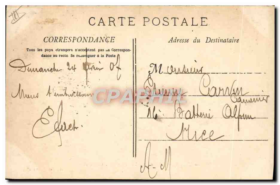 CPA Bateau Un paquet de mer sur l'arriere d'un cuirasse — Verso