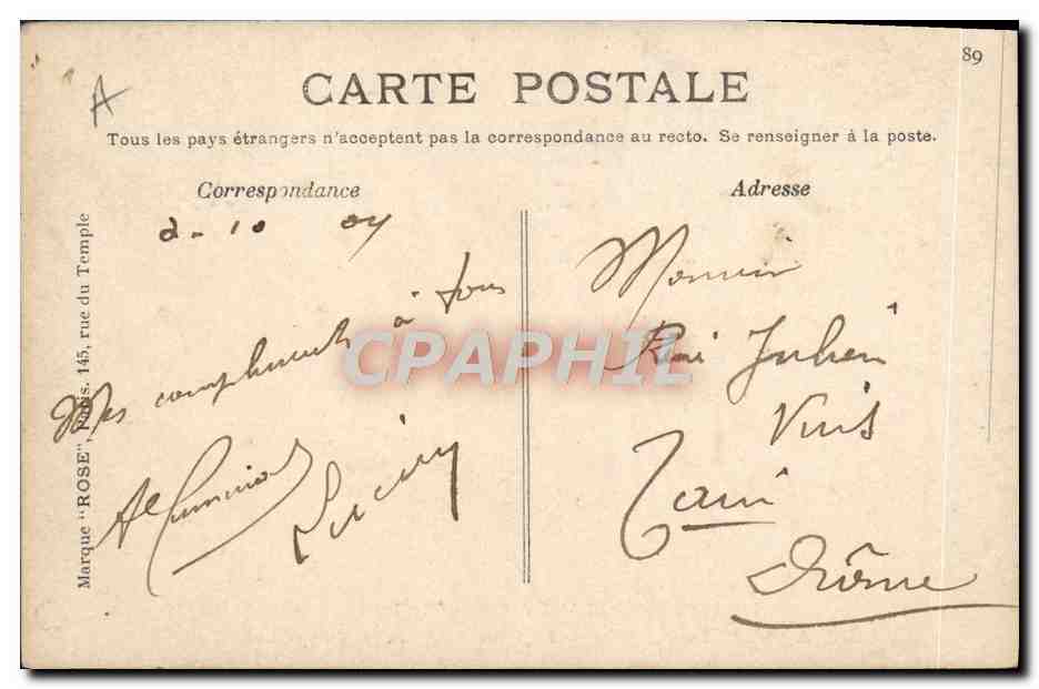 CPA Avion Aviation Delagrange sur biplan a Issy les Moulineaux — Verso