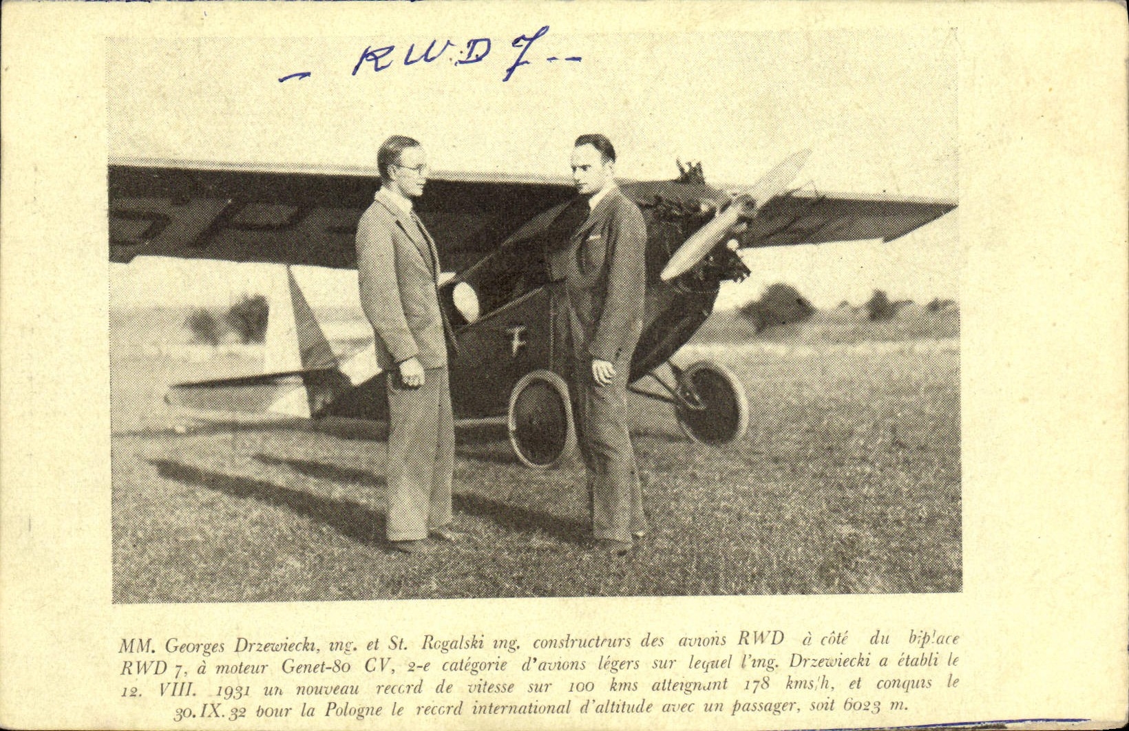 CPA Avion Aviation Georges Drzewiecka 