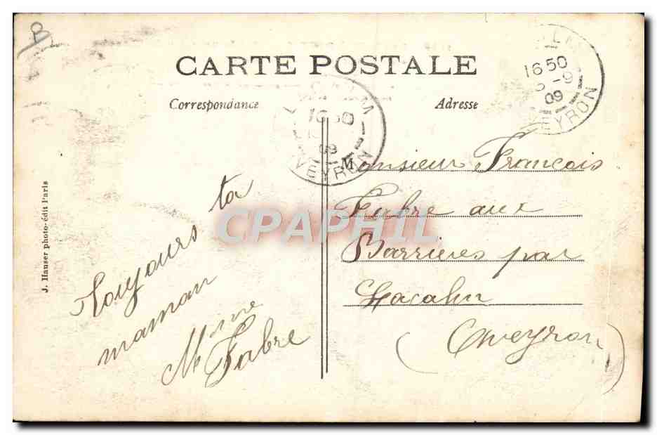 CPA Avion Aviation Louis Bleriot franchit le premier la Manche en aeroplane  — Rückseite