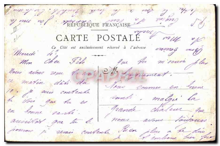 CPA Avion Aviation Vedrines sur monoplan Morane  — Verso