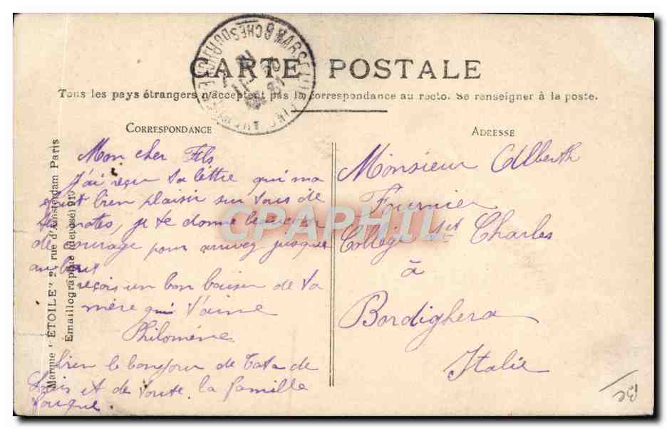 CPA Avion Aviation Aviateur Weymann sur son aeroplane  — Verso