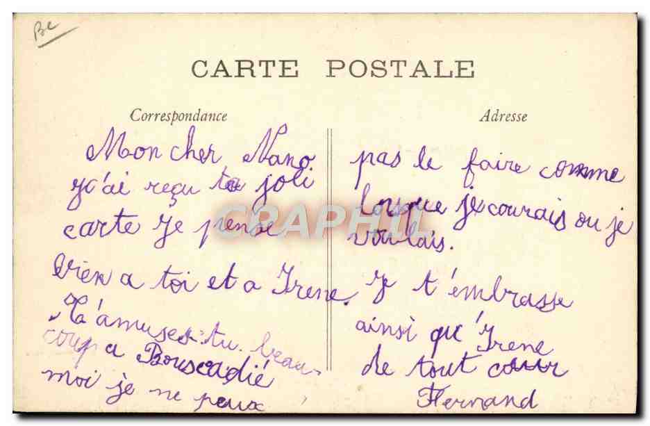 CPA Avion Aviation Paris Rome 28 mai 1911 Biplan Farman pilote par Prince de Nyssol faisant son plein d'Automobiline  — Verso