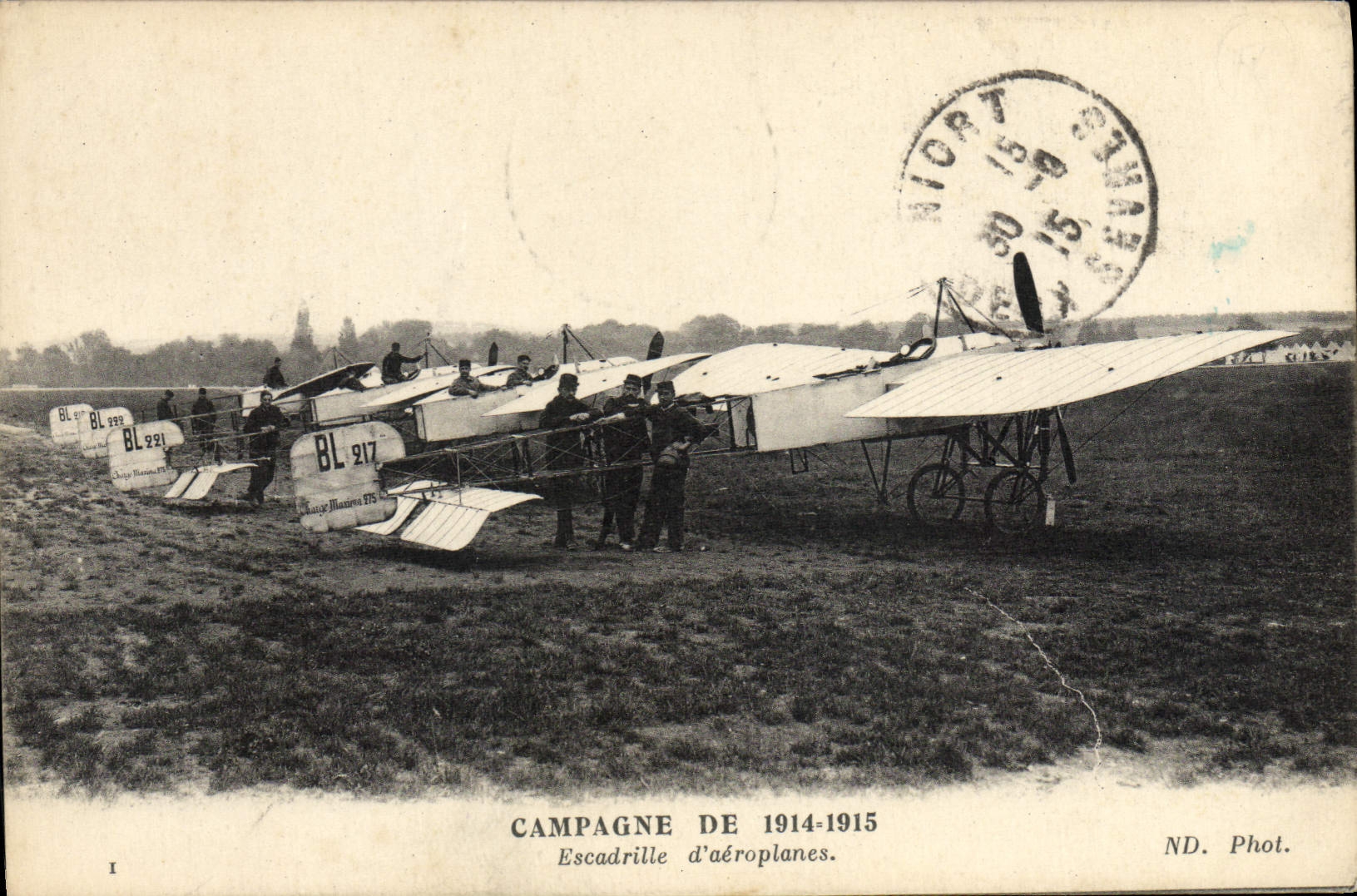 CPA Avion Aviation Campagne de 1914 1915 Escadrille d'aeroplanes Militaria