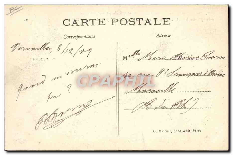 CPA Avion Aviation Paulhan en plein vol sur aeroplane Voisin  — Verso