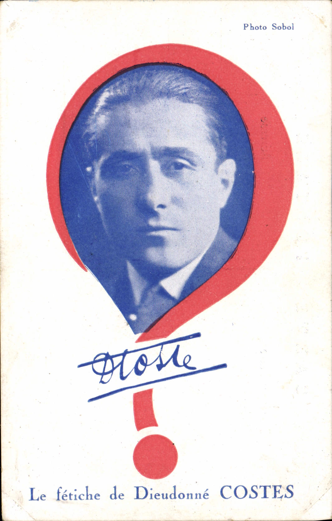 CPA Avion Aviation Le fetiche de Dieudonne Costes 