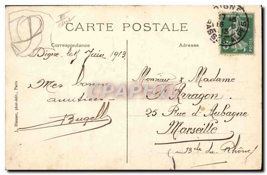 CPA Avion Aviation Biplan Goupy pilote par Vergnieault  — Rückseite