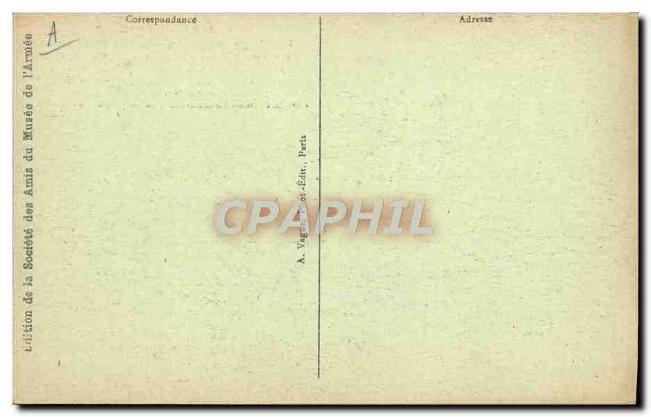 Voiture de taxi militaire — Hôtel des Invalides, Musée de l'Armée — Édition des Amis du Musée de l'Armée — Verso