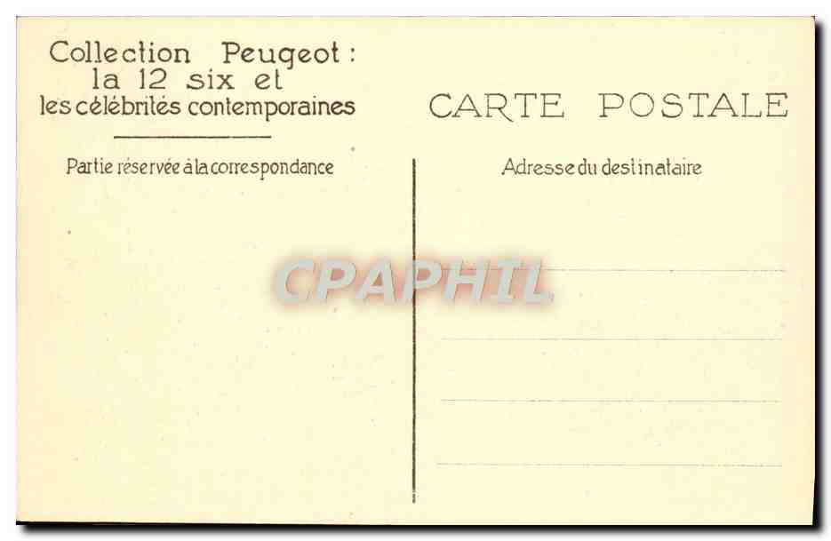 CPA Peugeot Automobile Dolly Freres — Verso