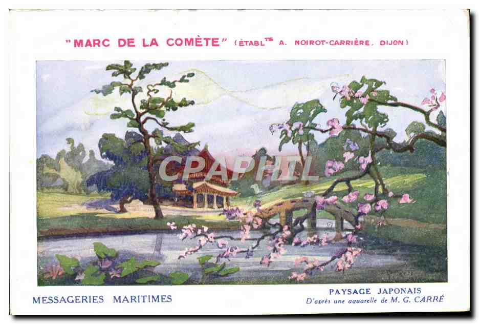 CPA Messageries Maritimes Paysage japonais Marc de la Comete 