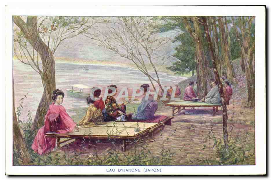 CPA Japon Nippon Lac d'Hakone Femmes