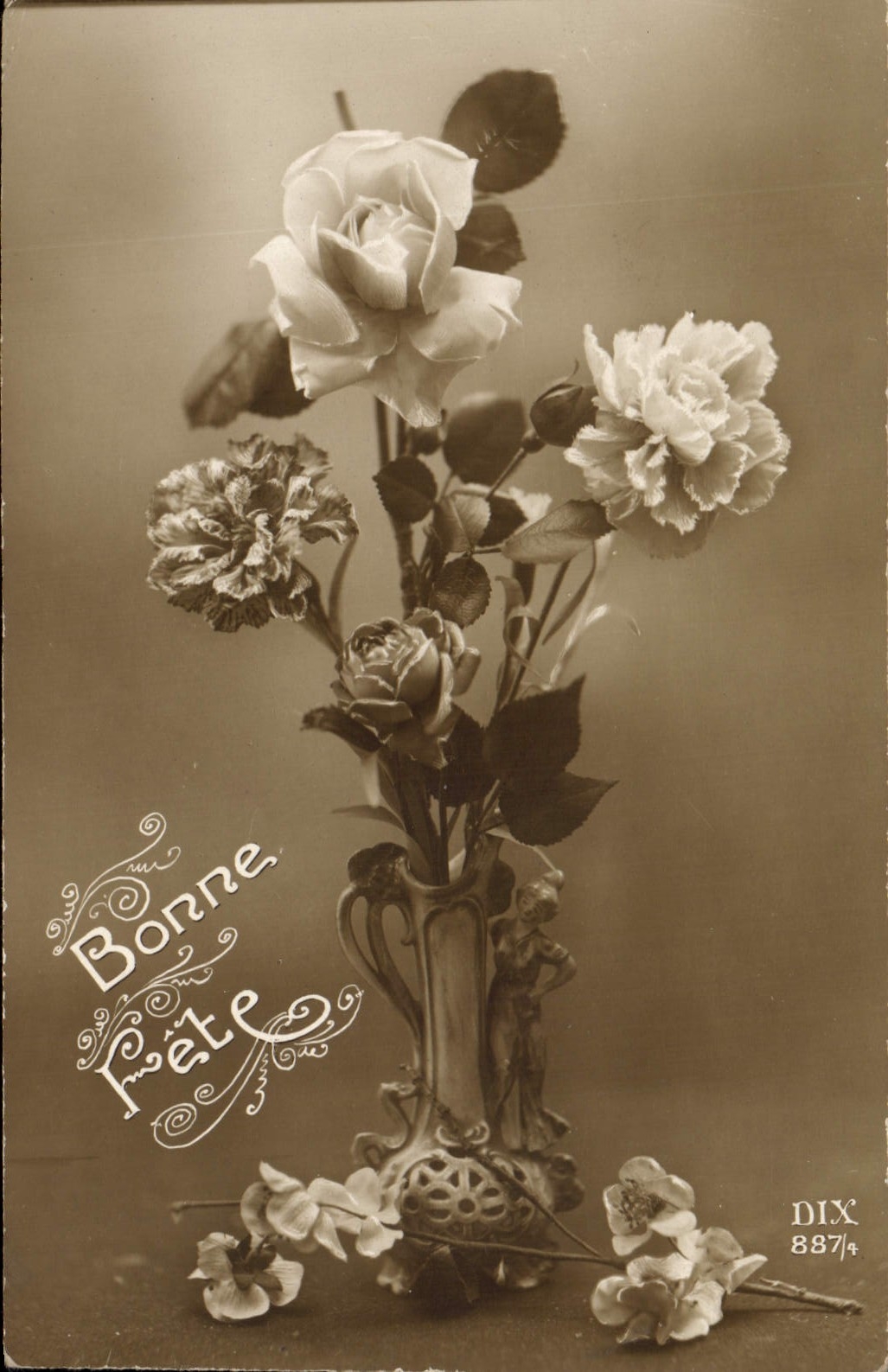 CPA Fantaisie Fleurs