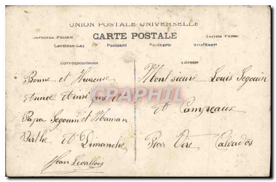 CPA Fantaisie Enfant — Rückseite