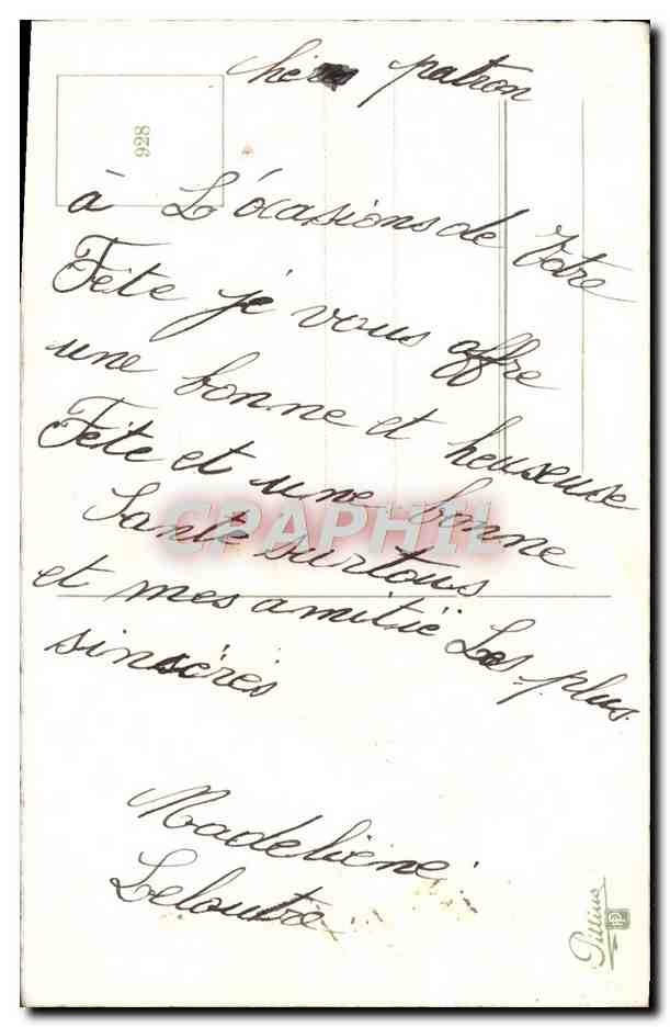 CPA Fantaisie Fleurs — Verso