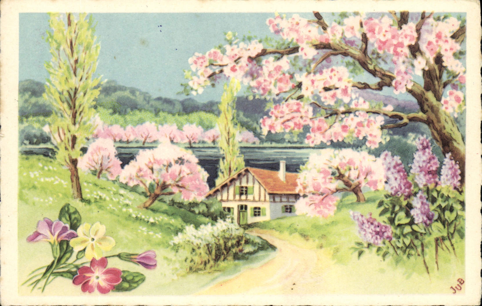 CPA Fantaisie Fleurs