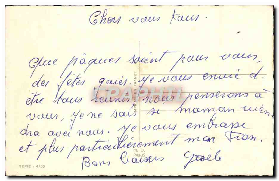 CPA Fantaisie Fleurs — Verso