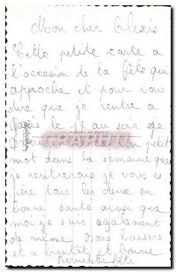 CPA Fantaisie Fleurs — Verso