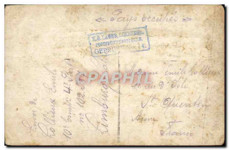 CARTE PHOTO Limburg Famille  — Rückseite