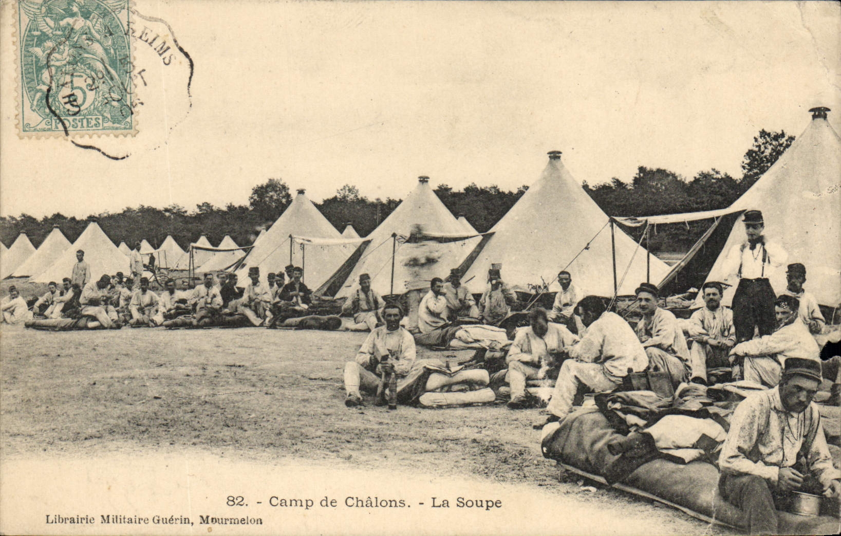 Camp de Châlons - La Soupe — Librairie Militaire Guérin, Mourmelon