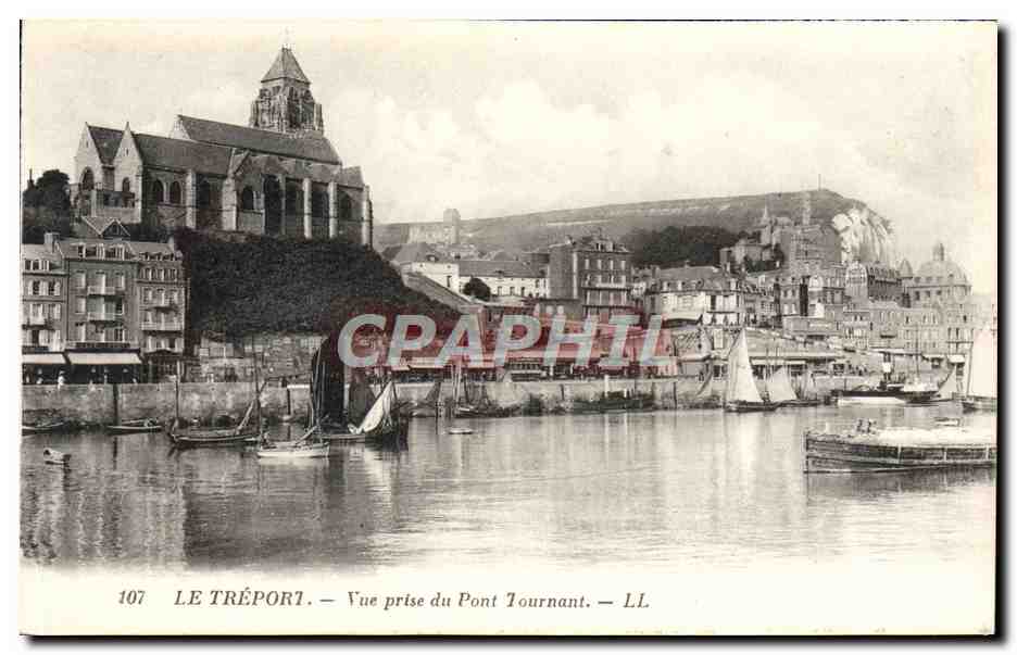 CPA Le Treport Vue Prise Du Pont Tournant