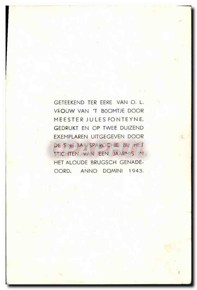 Image O L V Van T Boomtje — Verso
