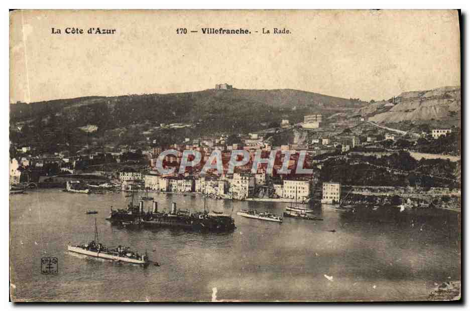 CPA La Cote D'Azur Villefranche Bateaux