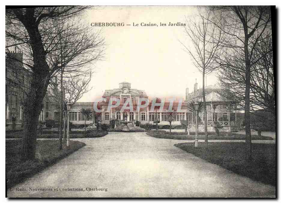 CPA Cherbourg Le Casino les Jardins