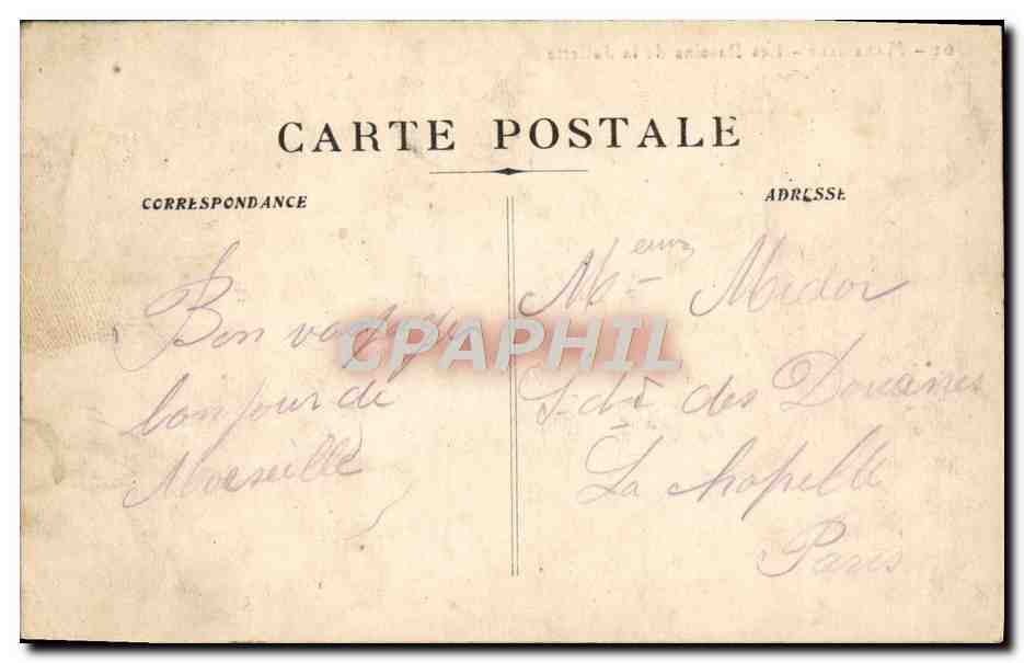 Marseille - Les Bassins de la Joliette — éditeur inconnu, n° 62 — Verso