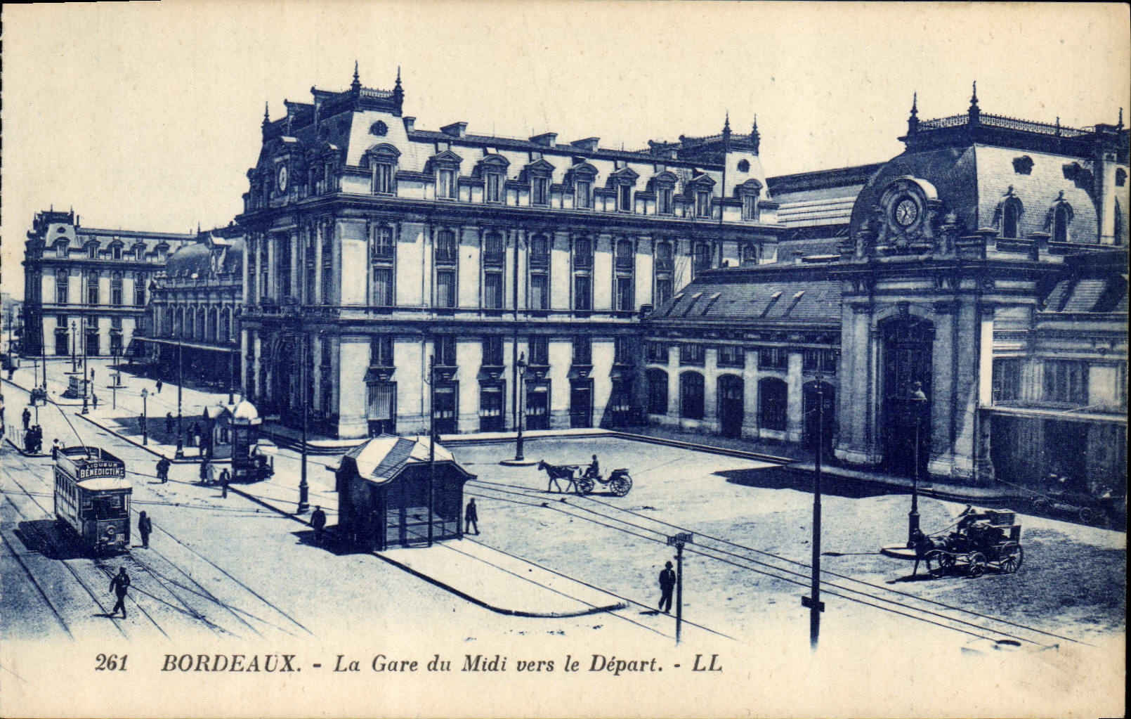 Bordeaux — La Gare du Midi vers le Départ — LL, n° 261