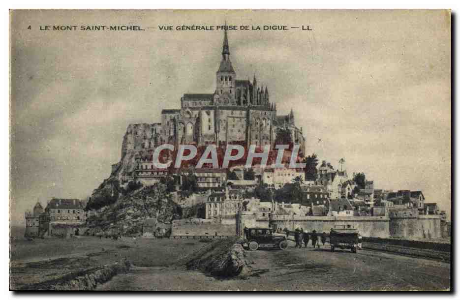 Le Mont Saint-Michel — Vue générale prise de la digue — LL