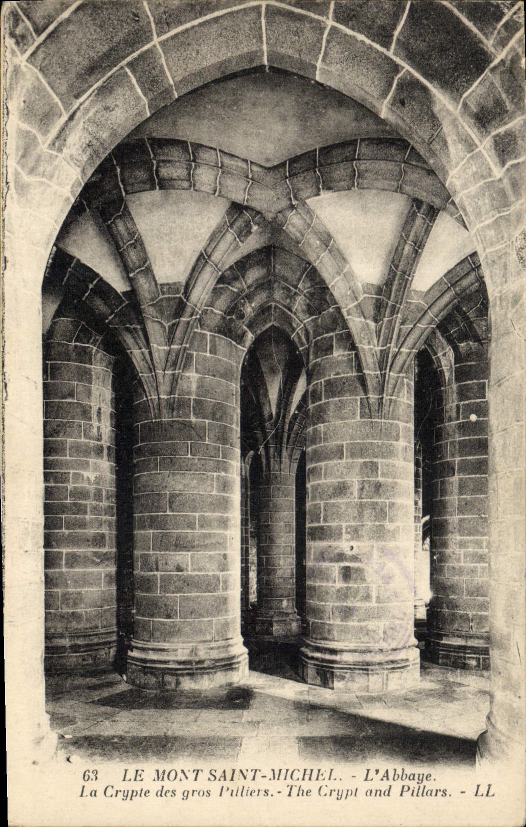 Le Mont-Saint-Michel — La Crypte des gros Piliers — LL, n°63