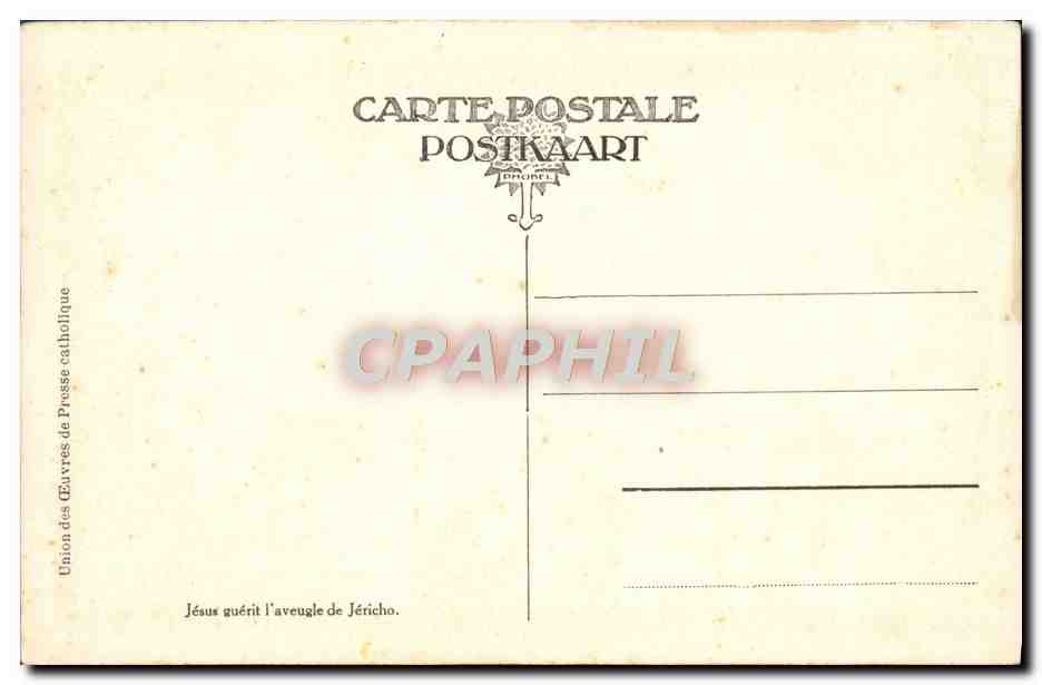 CPA Jesus guerit l'aveugle de Jericho — Rückseite