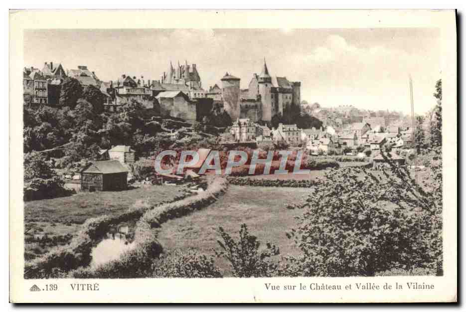 Vitré — Vue sur le Château et Vallée de la Vilaine — Éditeur non identifié, n° de série 139