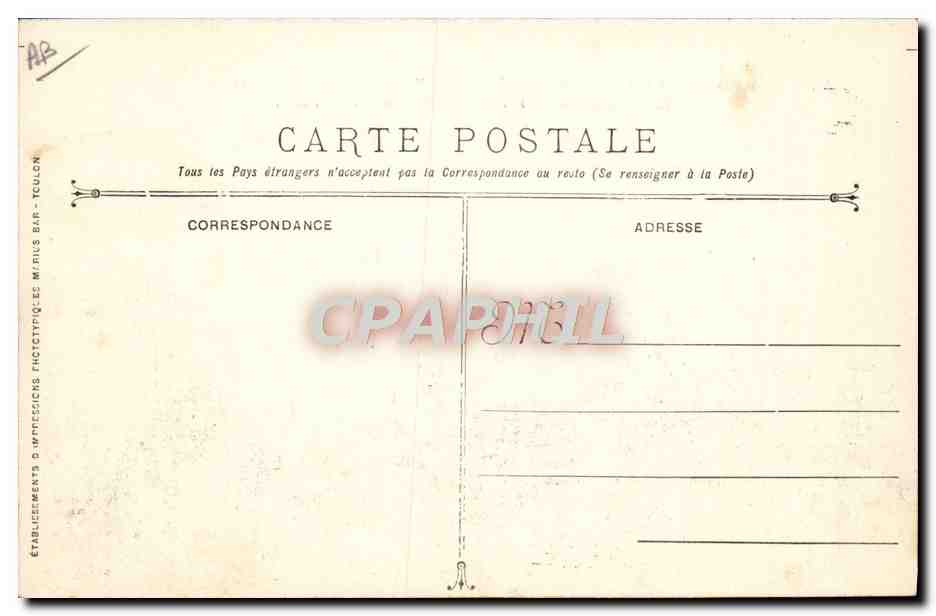 Catastrophe du cuirassé LIBERTÉ — 25 Septembre 1911 — Établissements Wittez & Cie, Toulon — Verso