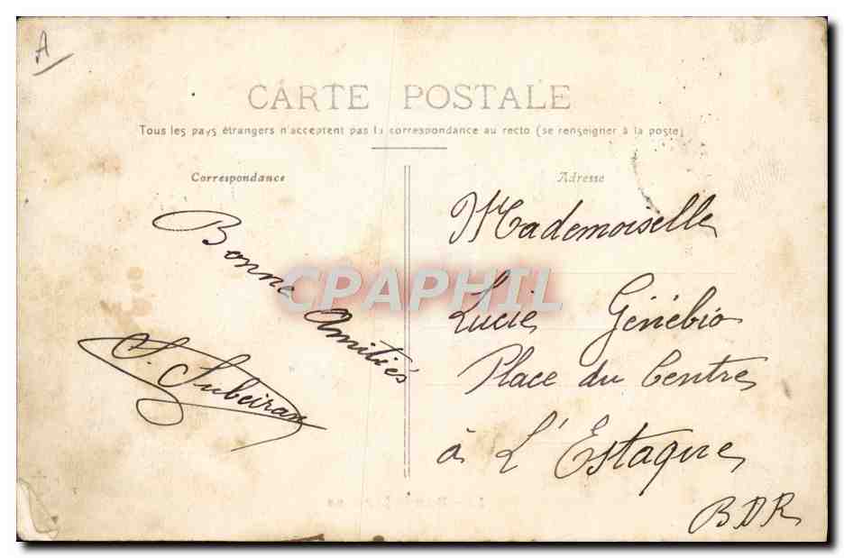 CPA Bateau Bande joyeuse Marins — Verso