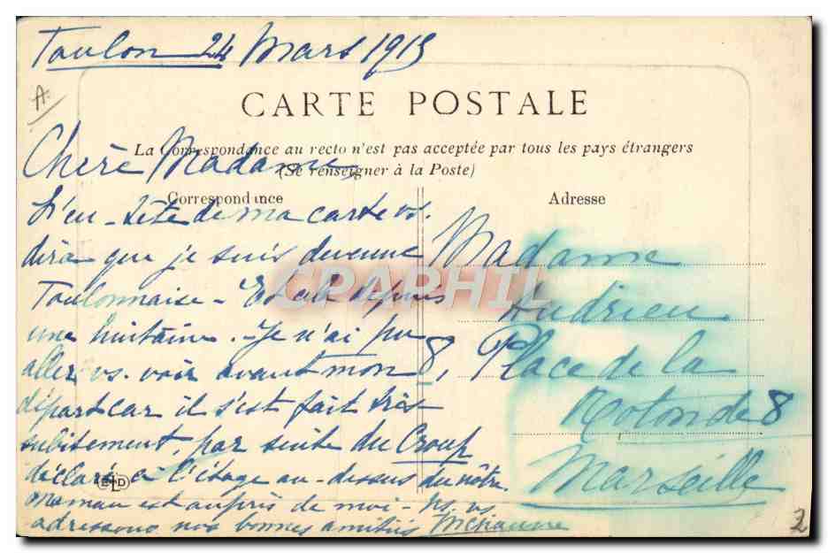 CPA Bateau Au poste d'observation  — Verso
