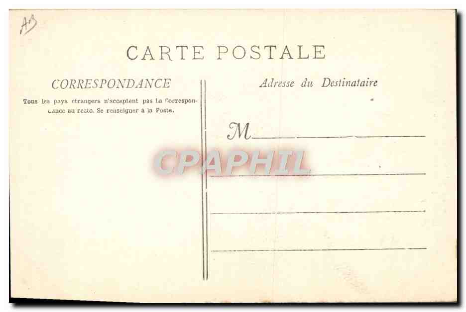 Grandes Manœuvres Navales - L'Amiral Gervais en observation sur sa passerelle — A. Bougault, n° 645 — Verso