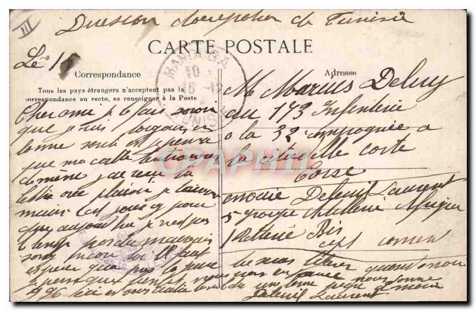 CPA Bateau Canot d'un navire de guerre a l'aviron — Verso