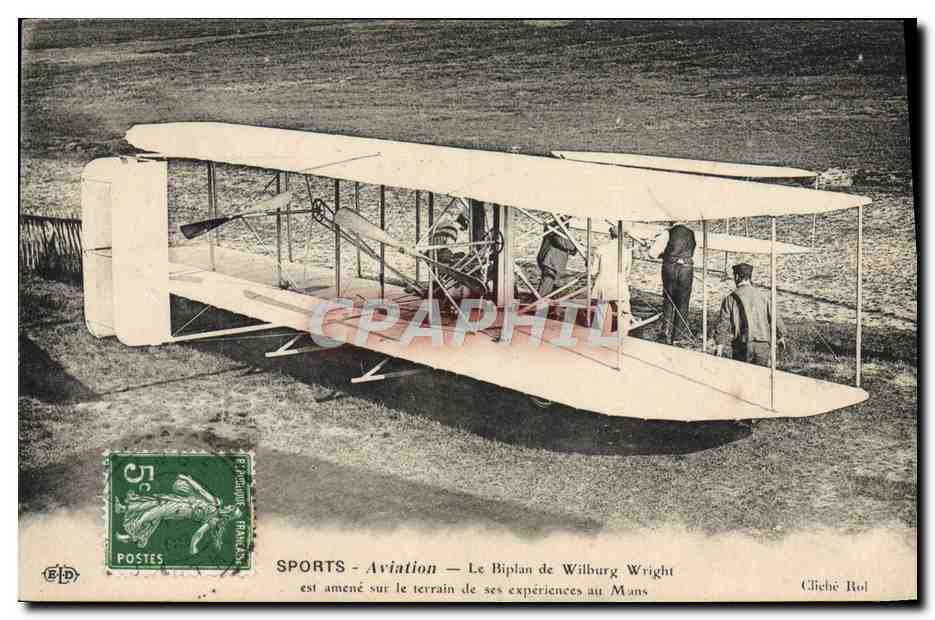 CPA Avion Aviation Le biplan de Wilburg Wright 