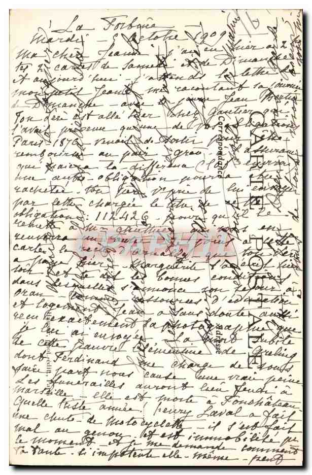 CPA Avion Aviation Chalons Aeroplane Farman modifie a Mourmelon  — Rückseite