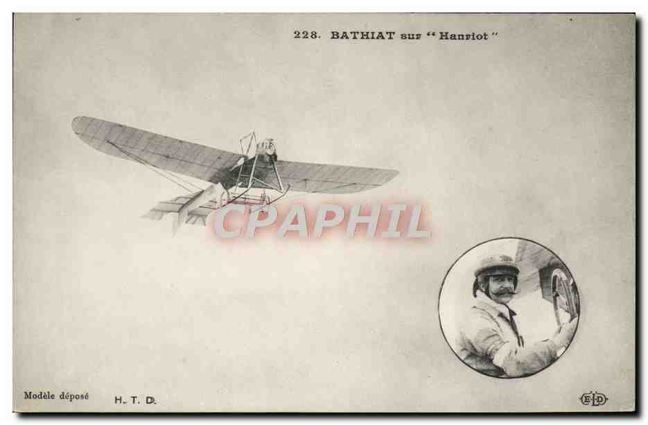 CPA Avion Aviation Bathiat sur Hanriot 