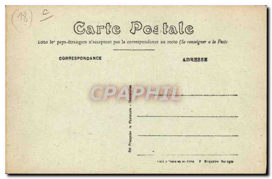 CPA Avion Aviation Avord Centre militaire d'aviation Atterrissage d'un Sup  — Rückseite