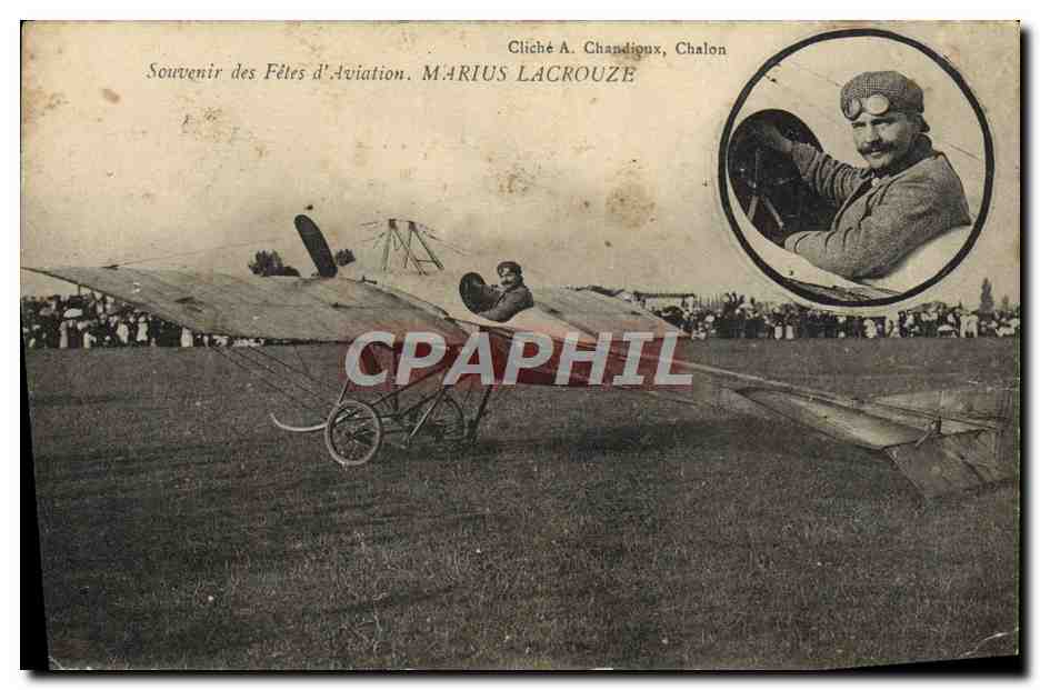 CPA Avion Aviation Souvenir des fetes d'aviation Marius Lacrouze 