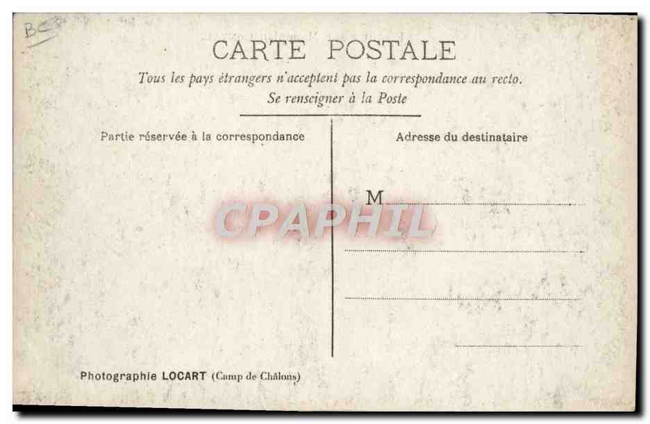 Fischer sur Monoplan Contal — Photographie LOCART (Camp de Châlons) — Rückseite