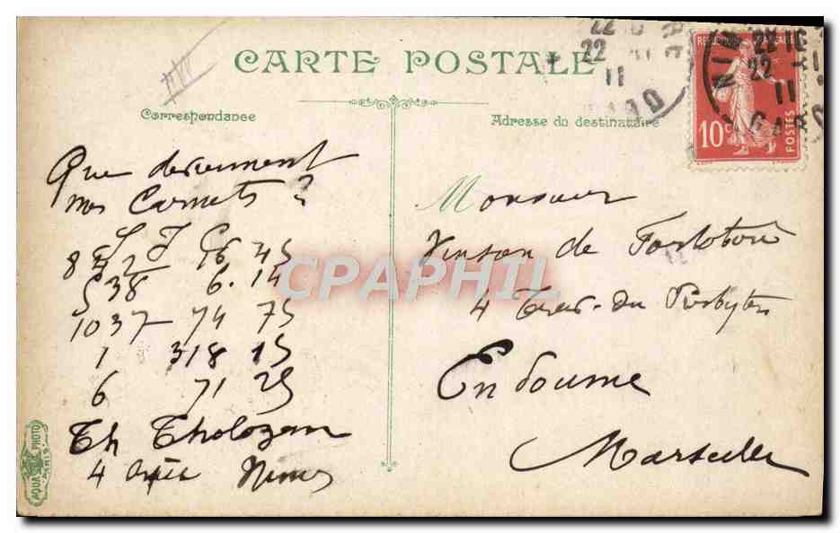 CPA Avion Aviation Henri Farman battant le record de l'aeroplane  — Rückseite