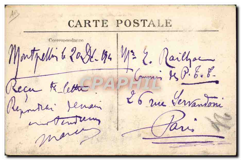 CPA Avion Aviation L'aviateur Vedrines sur monoplan Morane Borel — Rückseite