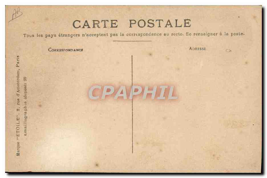 CPA Avion Aviation Sommer sur biplan Farman — Rückseite