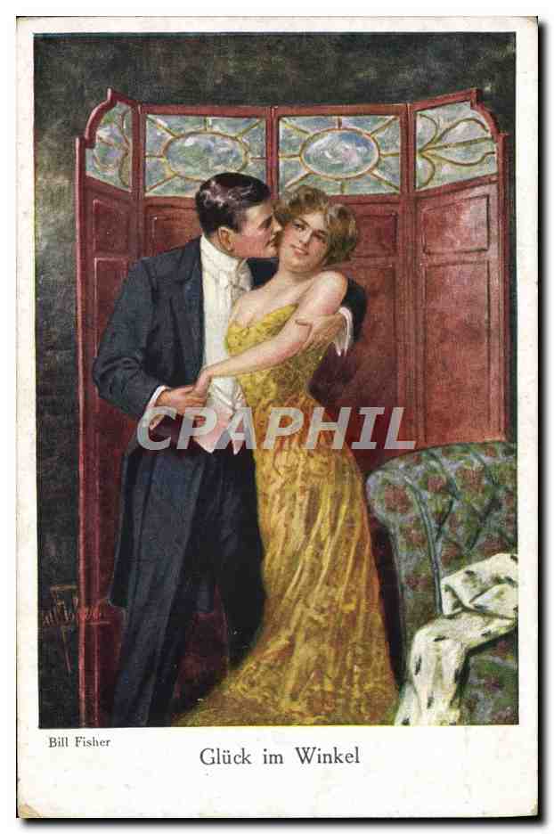 CPA Fantaisie Illustrateur Femme Galerie Munchner Meister Bill Fisher Gluck im Winkel