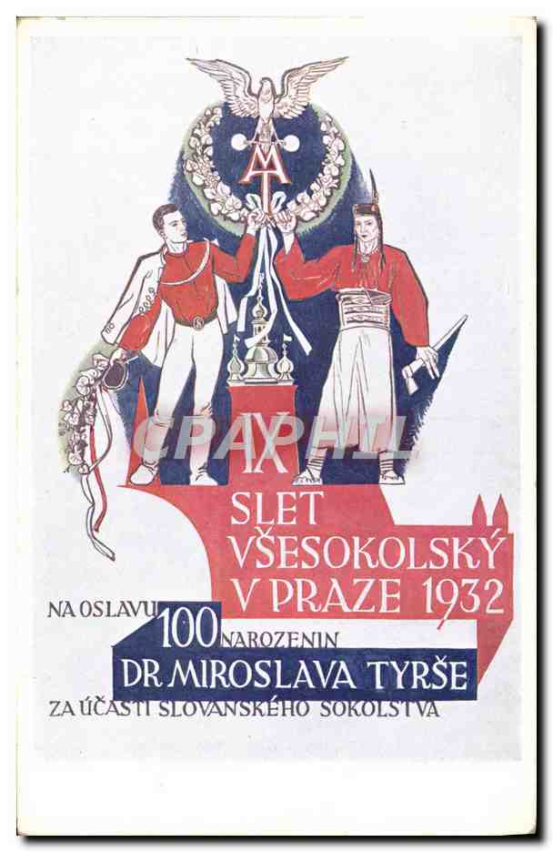 CPA Fantaisie Illustrateur Dr Miroslava Tyrse 1932 Aigle Dopisnice