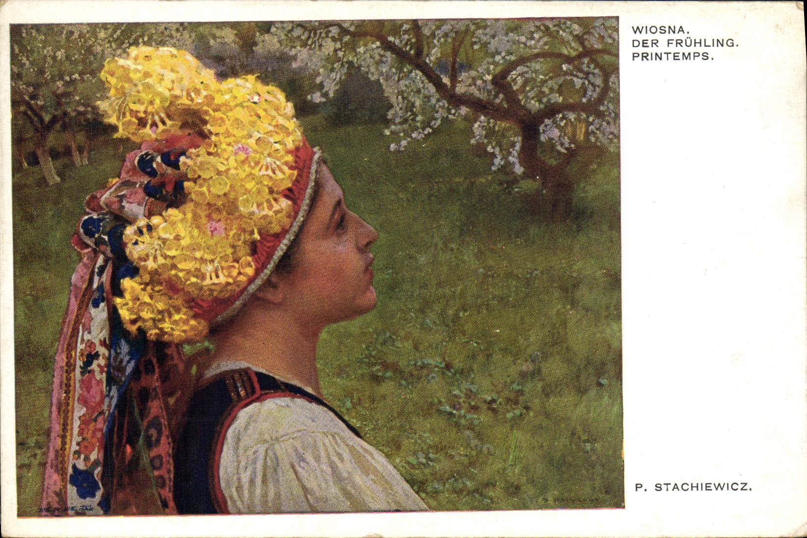 CPA Fantaisie Illustrateur Femme Wiosna Der Fruhling Stachiewicz